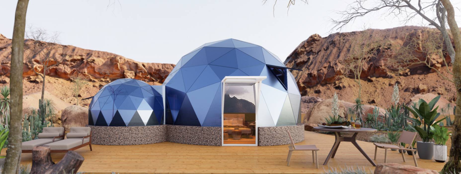 兴县球形智能光伏玻璃星空房